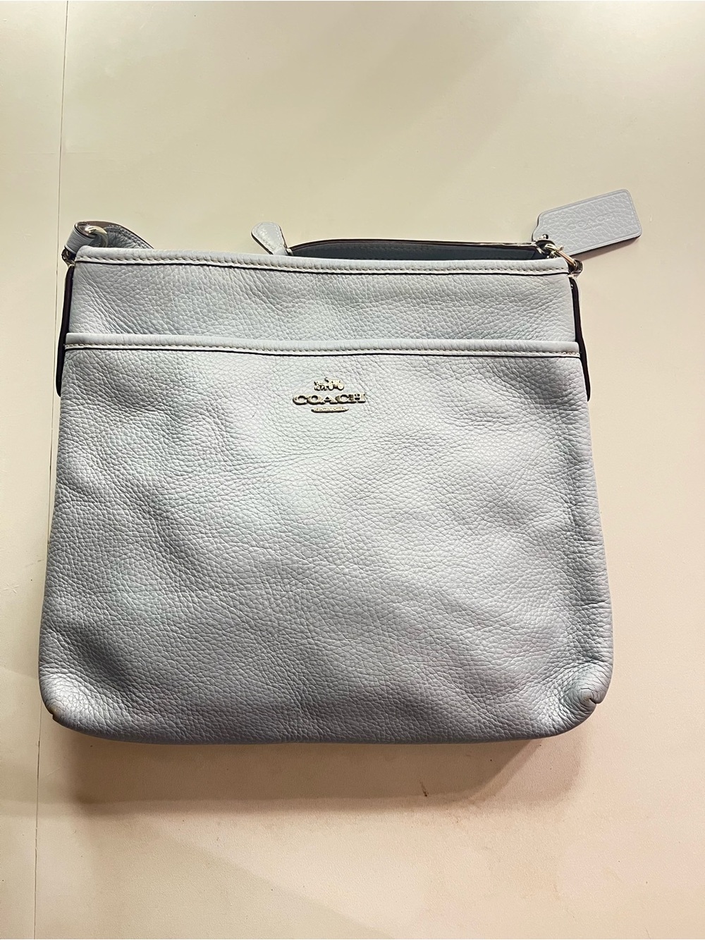 COACH Leather Crossbody Bag in Light blue